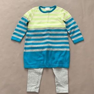 Hanna Andersson sweater dress and leggings